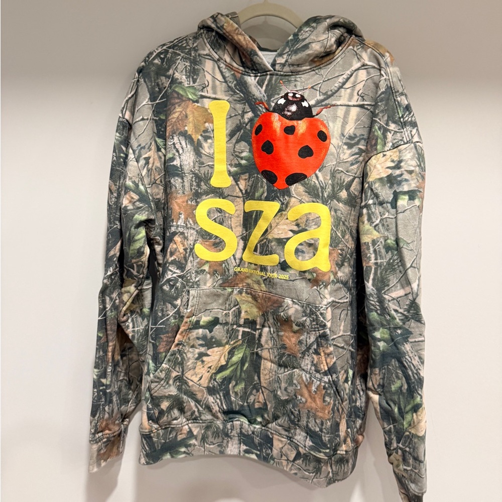 Kids Camouflage Hoodie with Ladybug Design